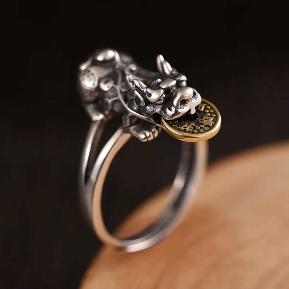 1PC Feng Shui Pixiu Mani Mantra Protection Wealth Ring Lucky Rings for  Women Men 5 Styles | Wish